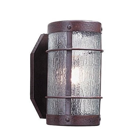 Arroyo Craftsman 7" Valencia Sconce - No Roof, Slate, Clear Seedy Glass VS-7NRCS-S